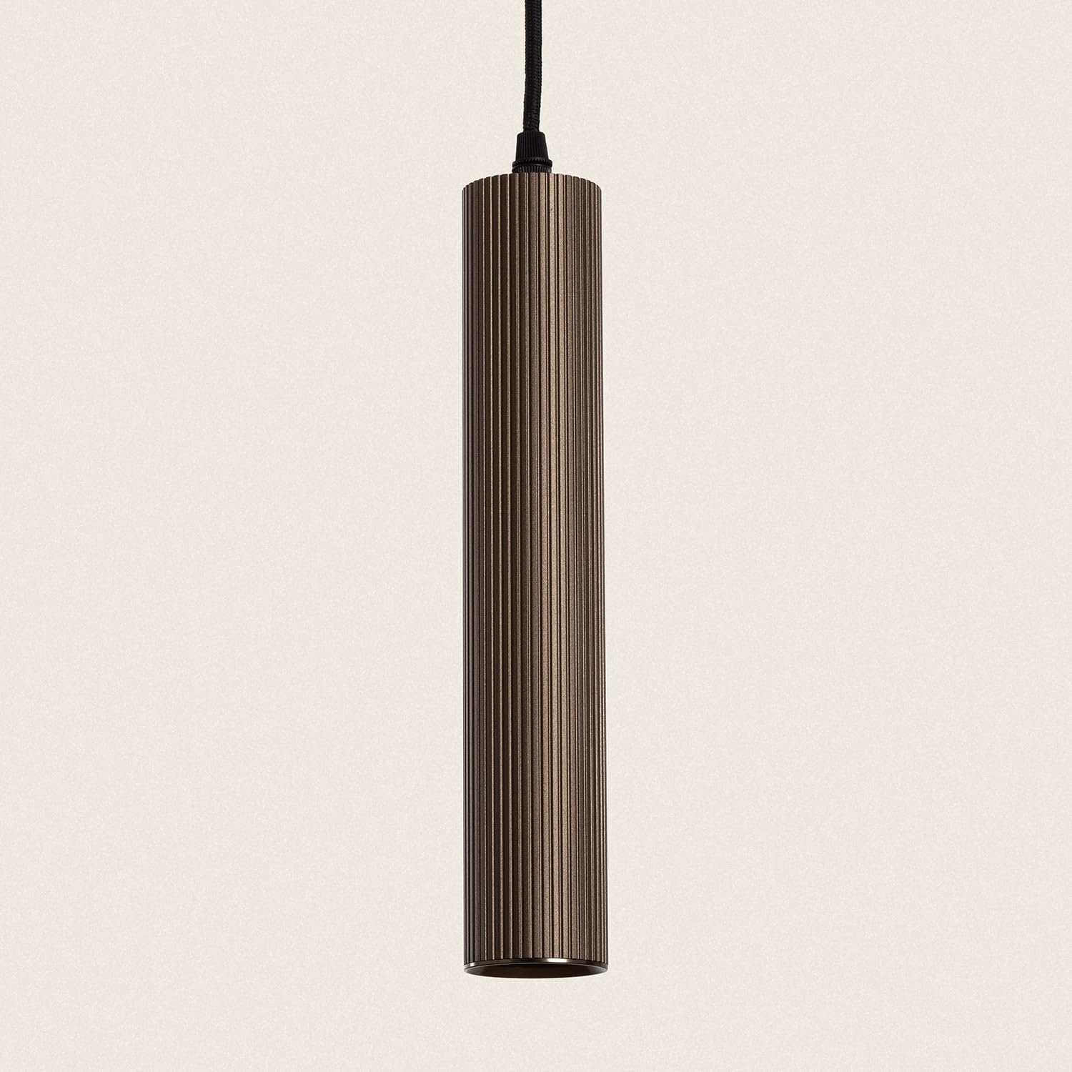 LEDKIA Lampada a Sospensione Alluminio Aritz 4 Faretti Bronzo