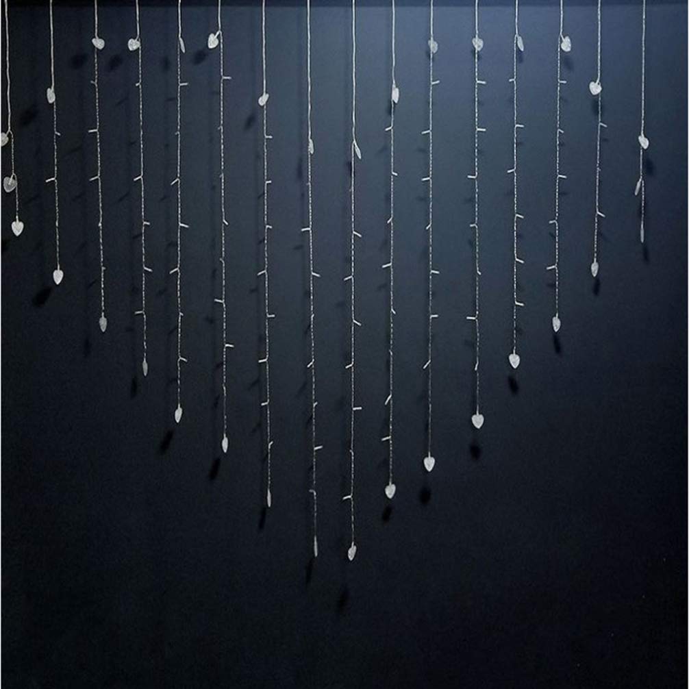 Uonlytech Luci a Tenda a Forma di Cuore LED per Decorazione Matrimonio e Festa Indoor, 2x1,5m in Acrilico Rosso per Creare Atmosfera Calda e Rilassata su Patio