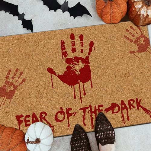YQSLYQS Halloween Willkommen Fußmatte Blutiger Horror-Skelett-Teppich rutschfeste Bodenmatte mit Niedrigem Profil für Innen- und Außendekoration(Style6,50 * 80cm) YQSLYQS Halloween Willkommen Fußmatte Blutiger Horror-Skelett-Teppich rutschfeste Bodenmatte mit Niedrigem Profil für Innen- und Außendekoration(Style6,50 * 80cm)