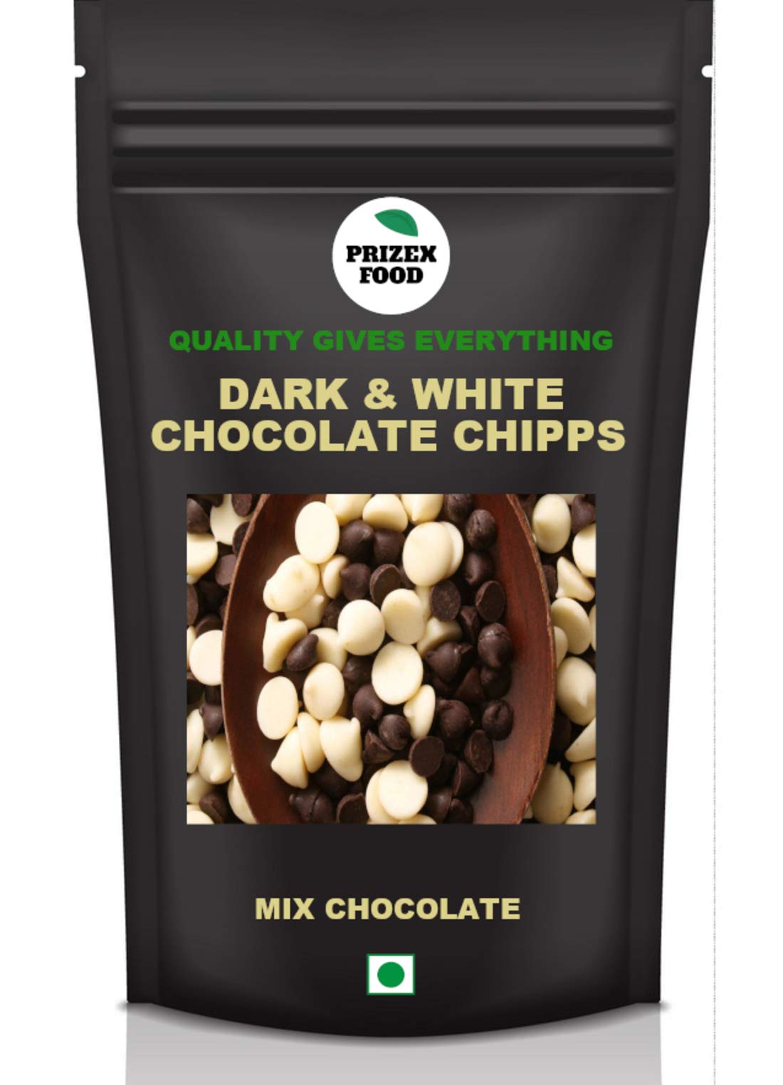 Prizex Premium Dark & White Blend of Chocolate Chips, Chocochips 400 gm