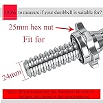 Lamoutor 2Pcs Anti-Slip Hex Nut Collar Screw for Barbell Dumbbell Weight Lifting - Image 2
