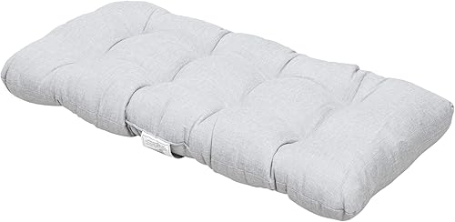 Miniatura 3 de QILLOWAY Cojines de asiento de mimbre para patio al aire libre, dos en forma de U, dos almohadas lumbares para muebles de patio, sofá biplaza de