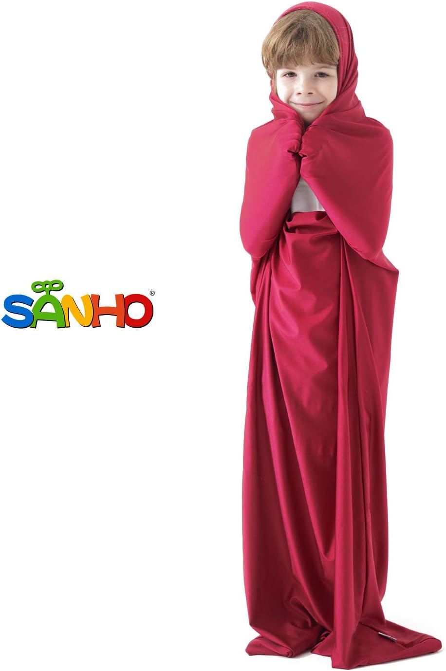 SANHO Premium Sensory Sock Body Sock, Perfect for Children with Sensory Processing Disorder, Updated Version (Wine red, Medium)