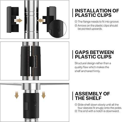 Miniatura 9 de MoNiBloom Perchero resistente de 85.5 pulgadas de alto para colgar ropa, estante de ropa de metal, armario compacto independiente con 4 varillas