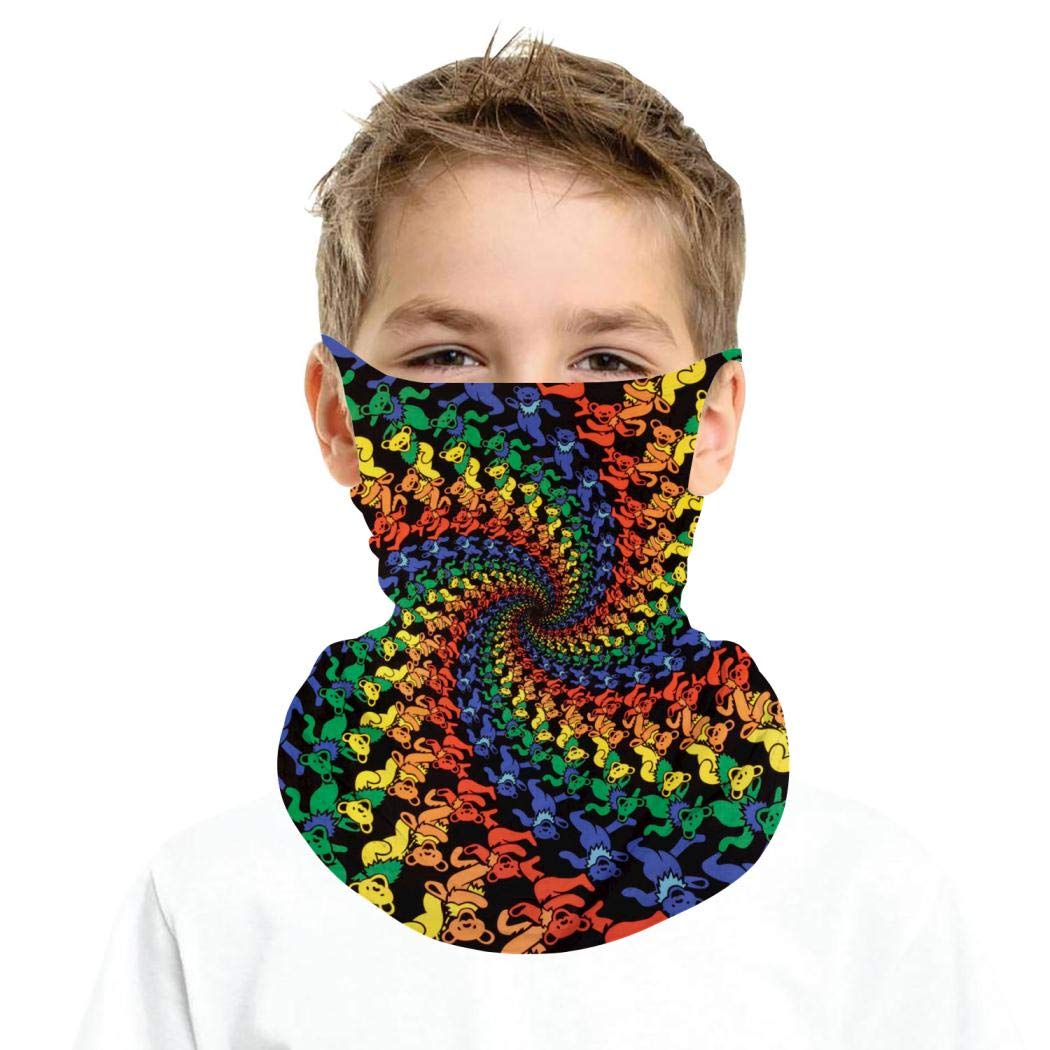 Kids Boy Girl Multifunction Ice Silk Ear mask Bandana with Ear Loops Children Balaclava Neck Gaiter for Outdoor Sport