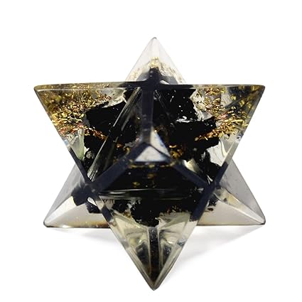 Reiki Crystal Products Black Tourmaline Orgone Merkaba Orgonite Merkaba Crystal Merkaba Stone Merkaba for Reiki Healing and Crystal Healing Stones Size 20-25 mm (Color : Black)