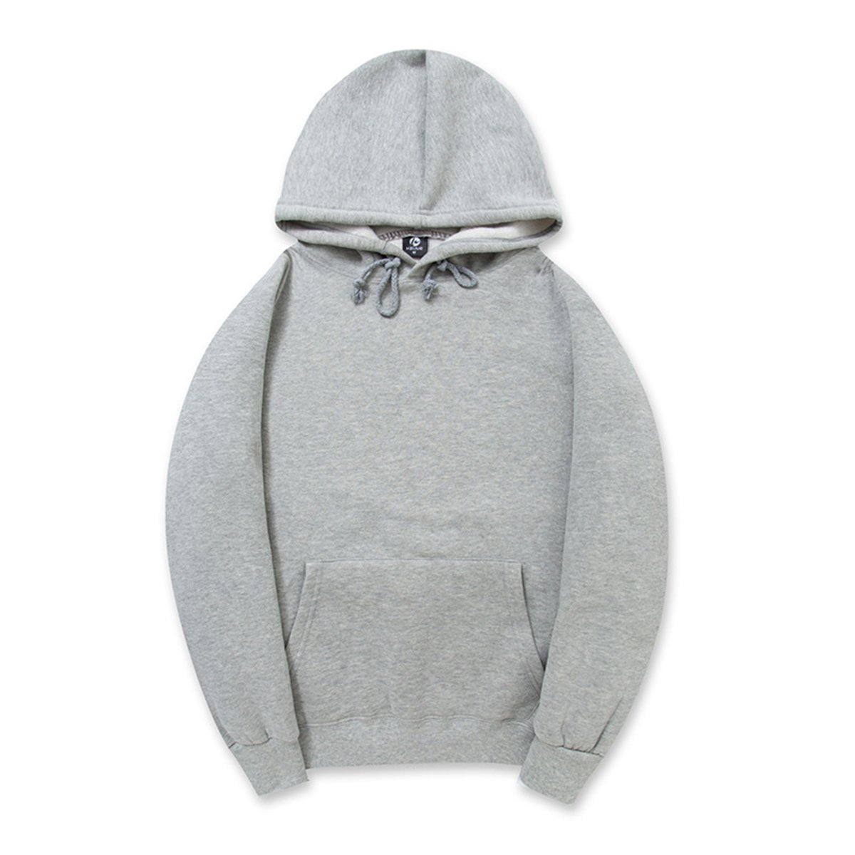 CORIRESHA Simple Style Soft Cotton Plain Color Hoodie Long Sleeve Drawstring Hooded Sweatshirt