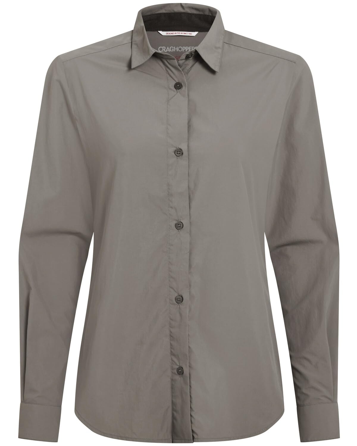 Craghoppers Damenhemd NosiLife Alma Long Sleeved Shirt – Größe L, Grau