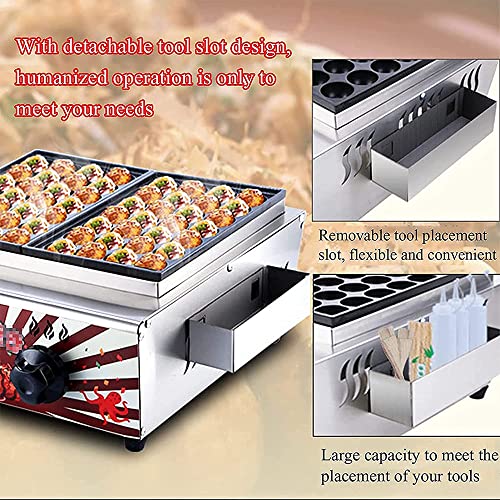 Máquina eléctrica para Takoyaki con doble placa miniatura 5