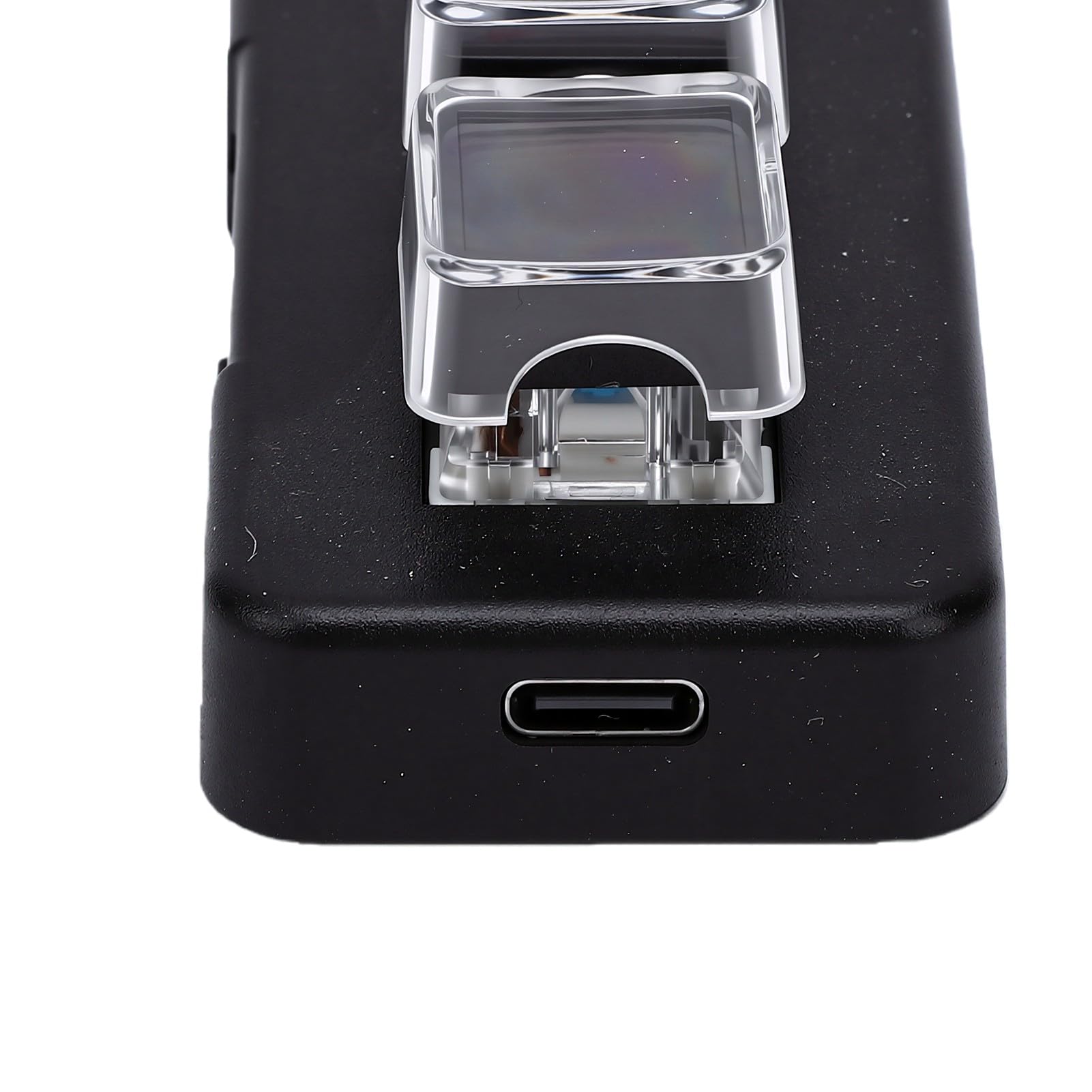 Cryfokt Tastierino Programmabile con 3 Tasti, con Connessione Cablata 2.4G Bluetooth 3 Modalità, Tastiera Meccanica Macro per Computer Portatile Desktop (BLACK)