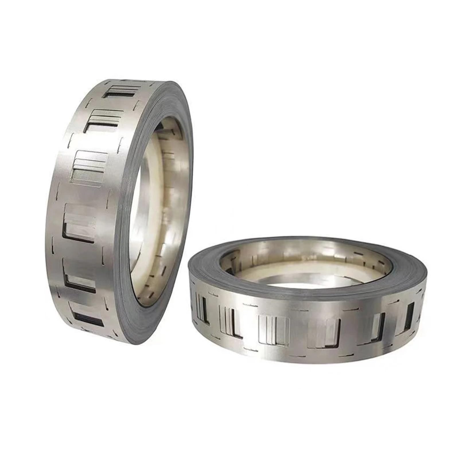 Nickel-Plated Steel Strip 1 kg pro Rolle 2P 18650 vernickelter Streifen 0,15 x 25,5 mm 0,15 x 32 mm Vernickelungsband for 21700 Li-Batterie-Punktschweißen DIY(18650 0.12x25.5)