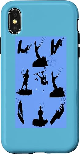 Miniatura 7 de Funda negra para iPhone 14 Plus Kitesurf Silhouette Photo Montage