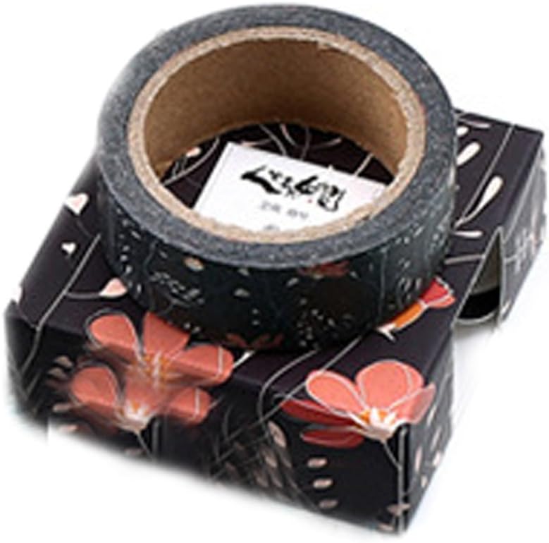 Beautiful Archaistic Flower Sticky Washi Tape Notebook Masking DIY Decoration Tag (Hemerocallis Fulva)