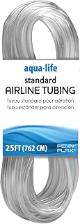 Penn-Plax 25 Ft 3/16" Standard Airline Tubing for Aquariums - Clear, Flexible, Kink-Resistant, Fish-Safe for Freshwater & Saltwater Tanks