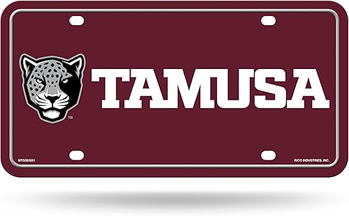 Miniatura 24 de NCAA etiqueta de metal para auto, negro