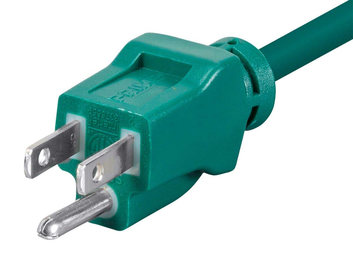 Monoprice 113834 25 '16/3 SJTW Verde Exterior Cable de extensión