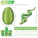DND Dice Set 7 Pcs and 3D Printed Dragon Egg,DND Dice Dungeons and Dragons Starter Games Fidget Toys Set for RPG MTG Table Games,Yellow Green
