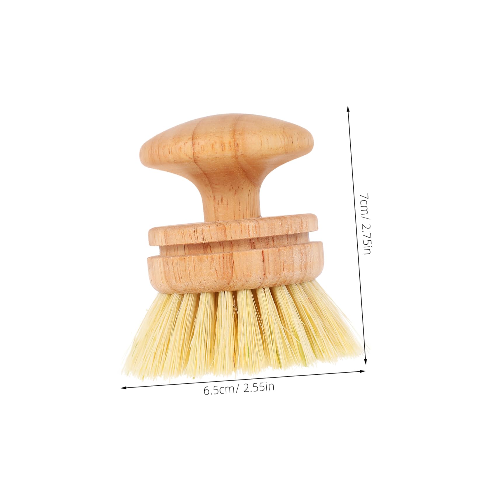 Ciieeo Natural Sisal Dish Brush with Ergonomic Wooden Handle Comfortable Non Slip Grip Pot and Vegetable Scrubber for Easy Cleaning of Dishes and Cookware
