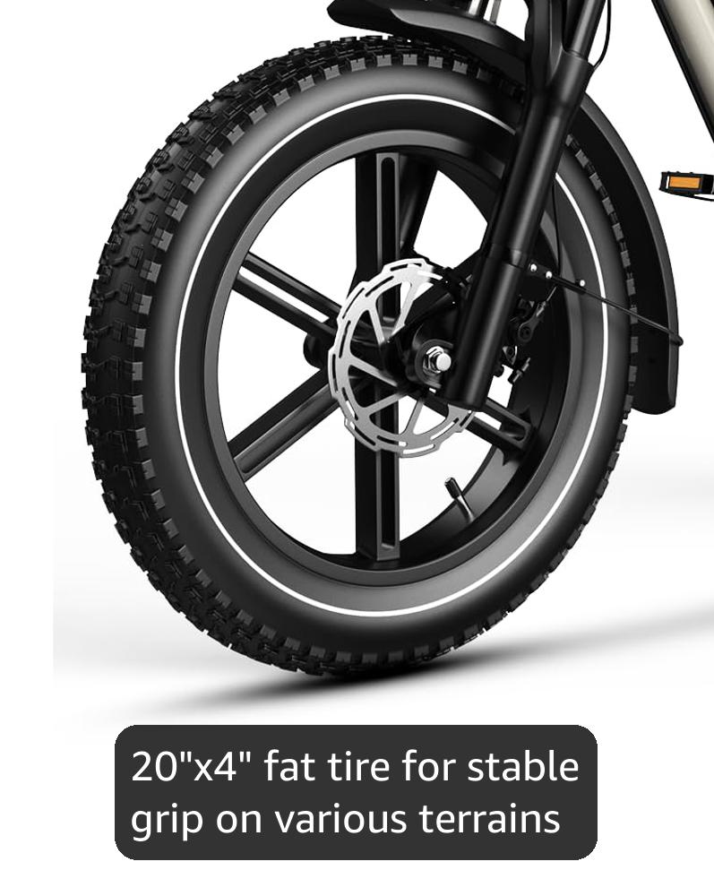 Dual Battery Electric Bike for Adults, 160 Miles Long Range Cargo Ebike with 48V 60AH Removable Battery, 1450W Peak Motor 34MPH Electric Bicycle, 20" x 4" Fat Tire Hydraulic Disc Brakes E Bike Grey