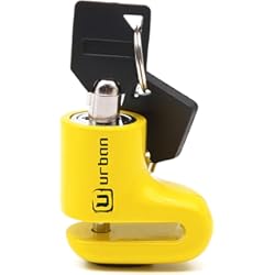 Antirrobo De Manillar URBAN 564A Candado Moto Disco, Universal ø5mm, El Más Compacto Ligero y Portátil, Más Visible Más Disuasorio, Cierre de Acero, Antirrobo Bloqueo Pinza Disco Freno Moto, Bicicleta, Patinete Electrico