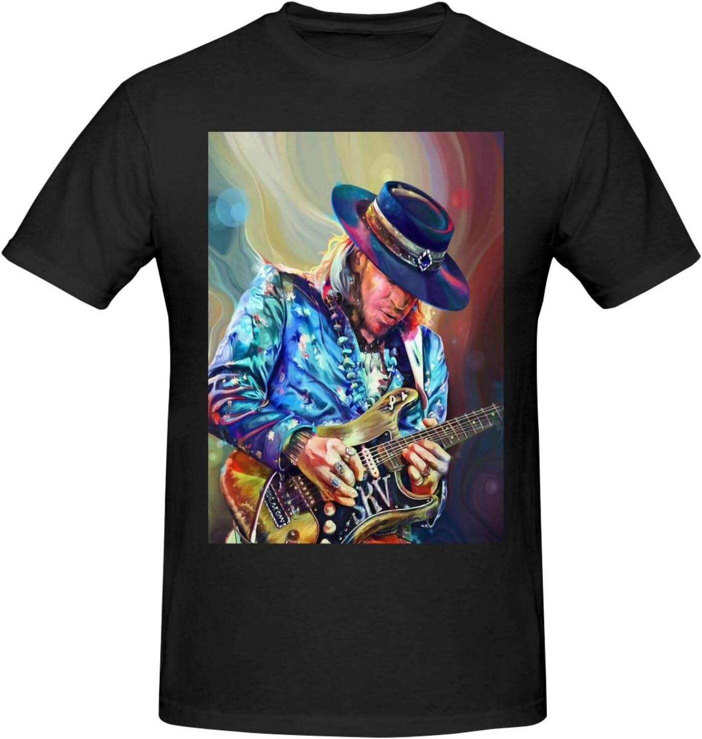 Stevie Ray Vaughan Unisex T-Shirt Cotton Men Summer Fashion Black Tee