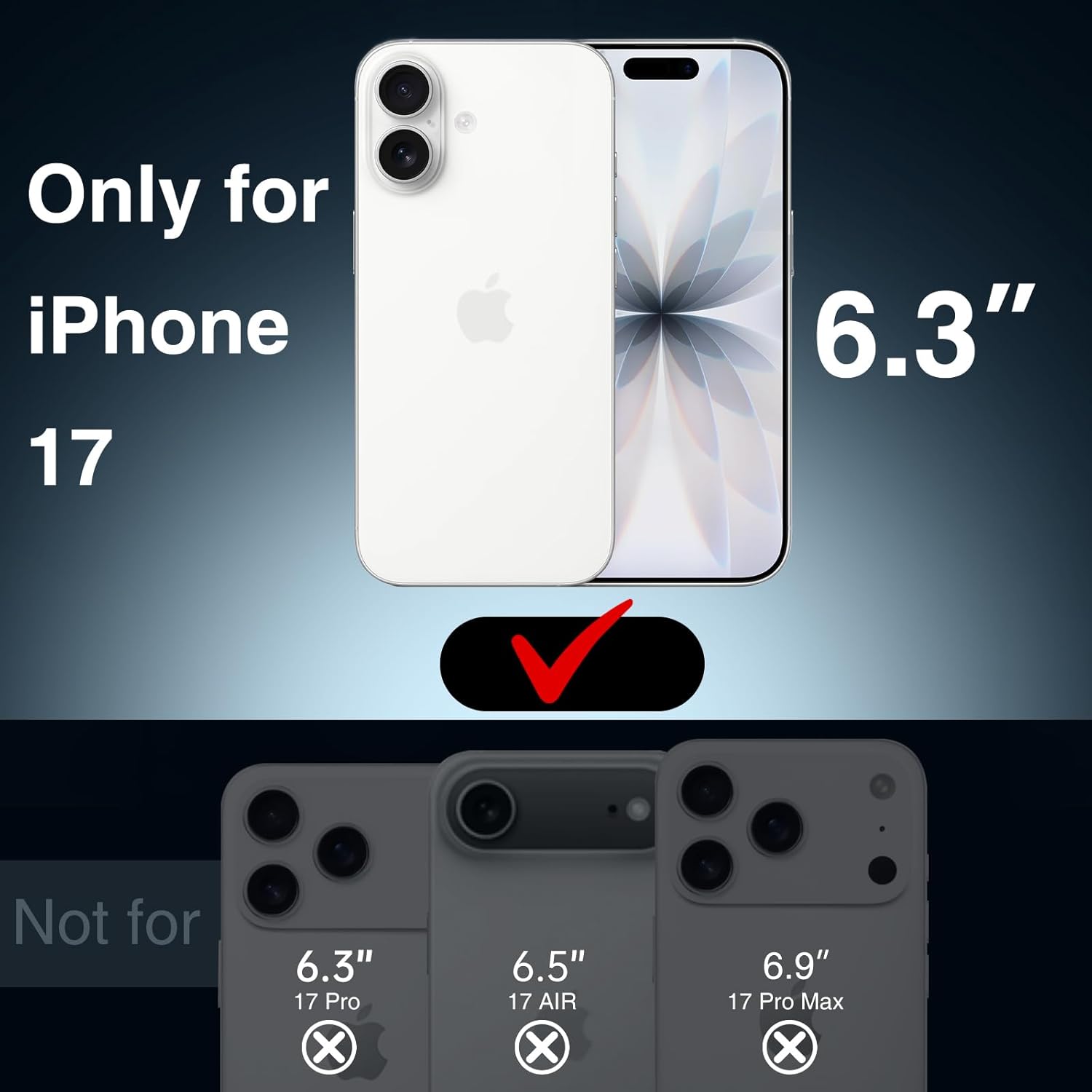 GIN FOXI Battery Case for iPhone 17, Charging Case Charger 8500mAh Ultra-Slim Lightweight Powerful Battery Pack 15W Fast Rechargeable Anti-Fall TPU Juice Box for iPhone 17 (6.3") Black