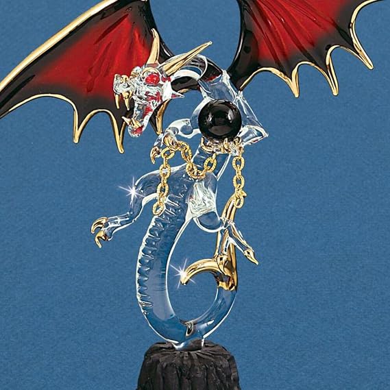 Glass Baron Black Magic Dragon Figurine