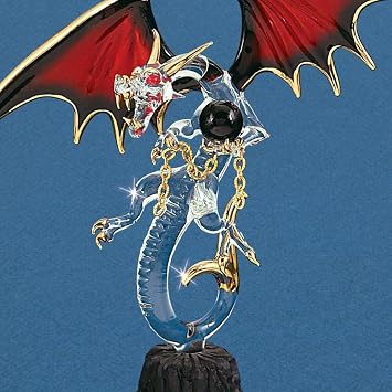 Glass Baron Black Magic Dragon Figurine