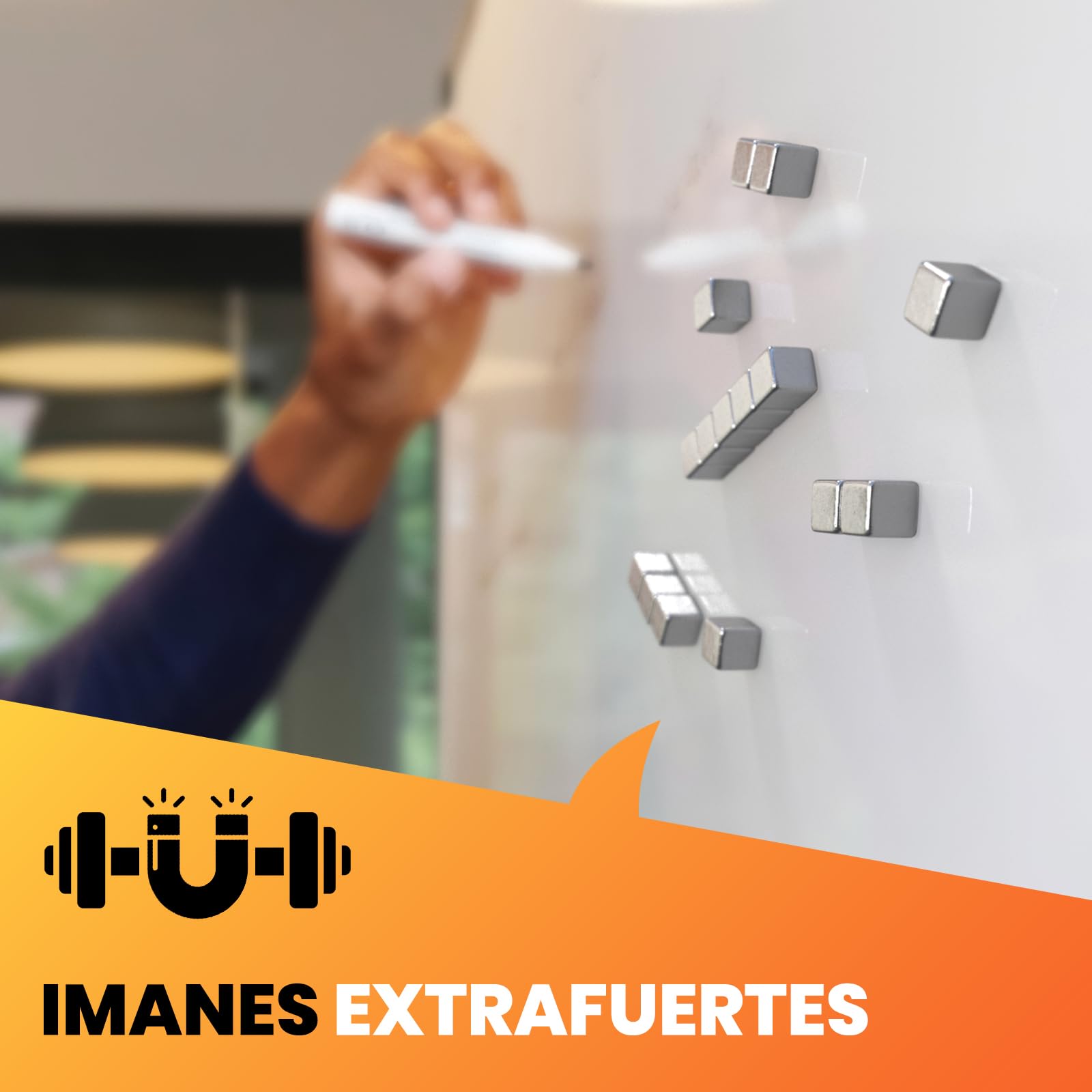 Jawa Cubo Magnético 5mm - 50 Imanes de Neodimio Extra Fuerte - Juego Anti Estrés Premium - Imanes para Pizarra y Nevera
