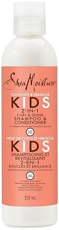 SheaMoisture Kids Coconut & Hibiscus 2 in 1 Shampoo and Conditioner for Thick, Curly Hair 237 ML