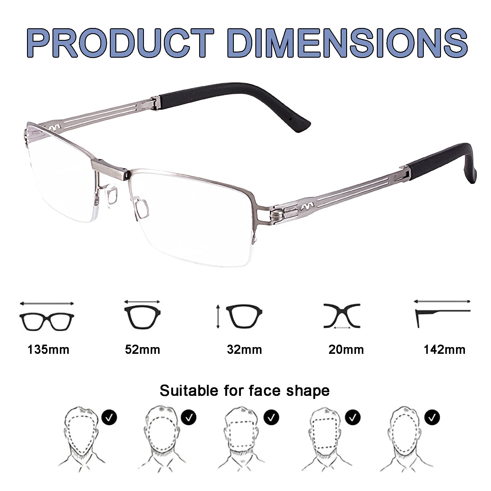 Progressive multifokale Lesebrille, faltbar, Blaulichtblockierende Computerbrille, tragbare, leichte Übergangs-Lesebrille, Gold, +1,00 (Gold 2,5)