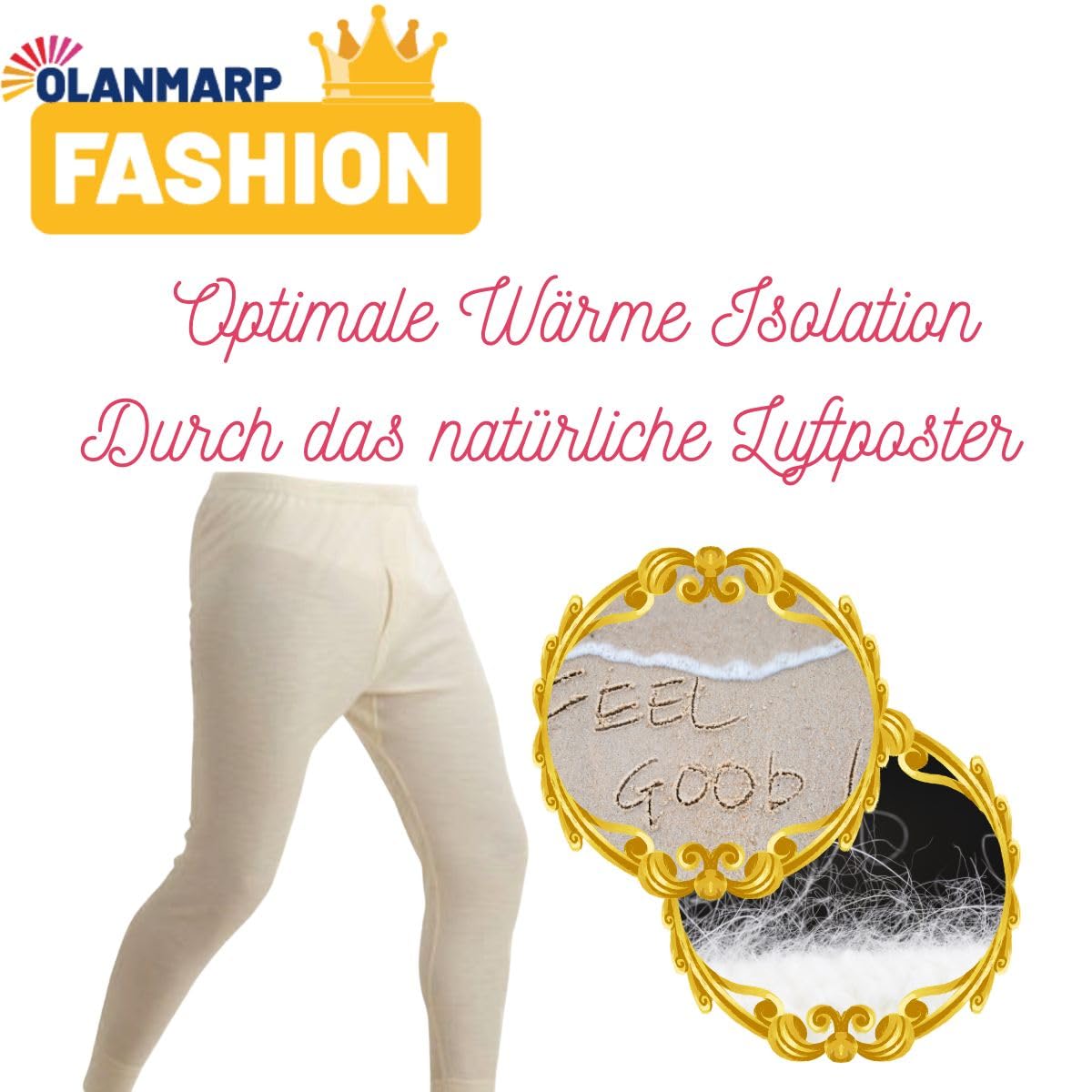 Angora Herren-Unterhose lang 40% Angora