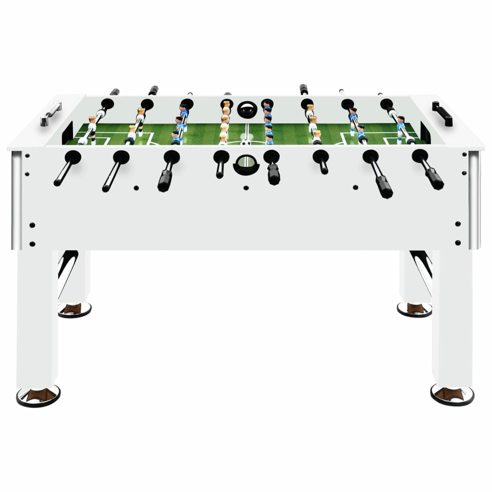 Tavolo Calcio Balilla in Acciaio 60 kg 140x74,5x87,5 cm Bianco,Articoli Sportivi,Giochi al Coperto,Calcio Balilla,Tavoli da biliardino-92501