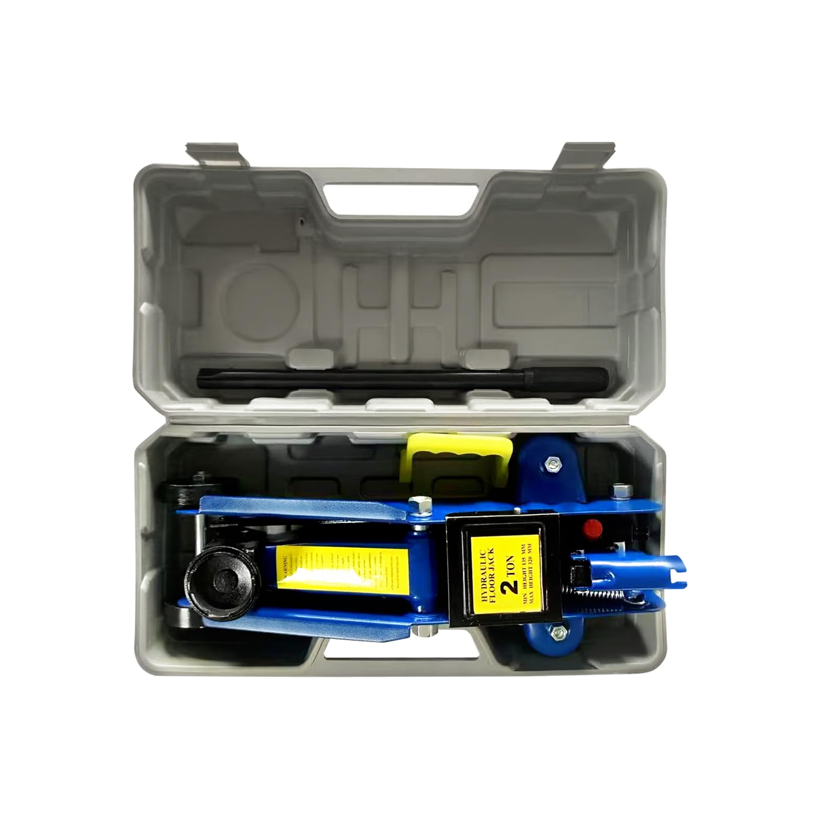 Martinetto idraulico blu, sollevatore manuale compatto, 450 mm x 195 mm x 135 mm, cric idraulico in acciaio legato, adatto per il cambio di pneumatici (2 tonnellate)