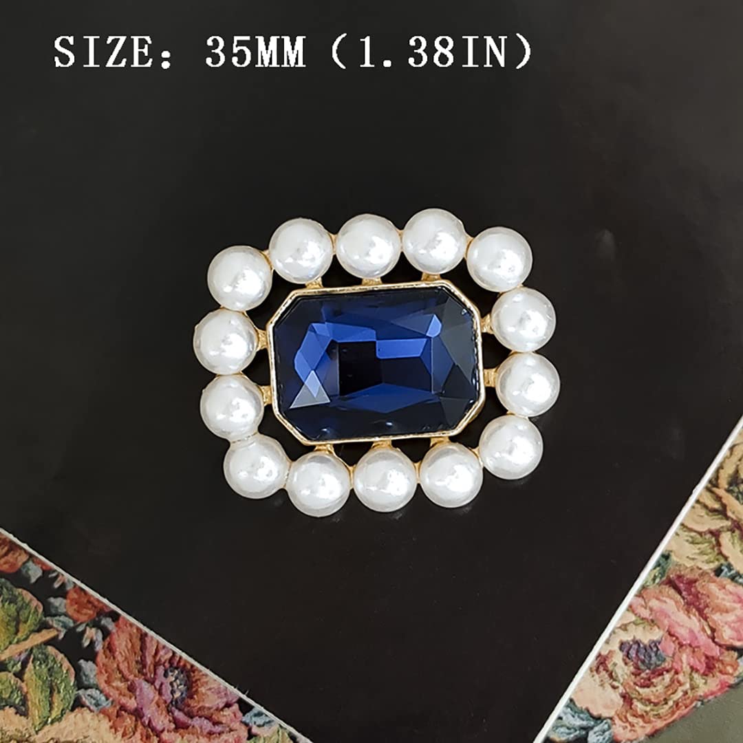 5Pcs Retro Vierkante Mozaïek Metalen Schacht Knopp
