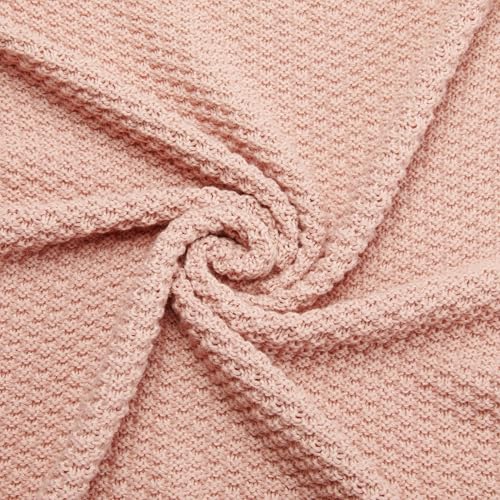 Amazon Basics Raumdekor-Überwurfdecke Kuscheldecke, 127 x 152 cm, Staubrosé – Ansicht 4