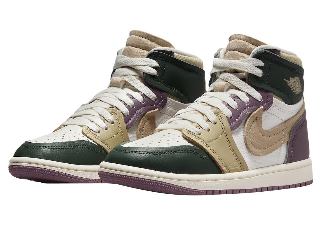 NIKE Air Jordan 1 High Method of Make Women's Shoes (FB9891-300, Galactic Jade/SAIL/Sky J Mauve/Desert) Size 6