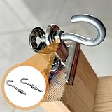Sylen Lot de 6 crochets M8 304 en acier inoxydable à tige longue avec tige filetée, crochets de suspension, pour jardin, suspension extérieure et usage domestique - 6