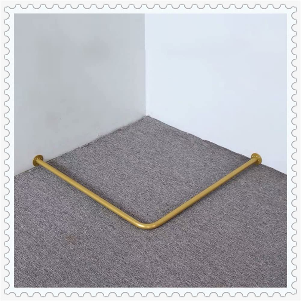 HPTHLY Customizable Lshaped Metal Curtain Ring – Clothing Store Garment Rack – Stylish And Durable Shelving Solution For Retail Display,C-Shaped-100 X 100 Cm (L-Shaped-100 X 100 Cm)