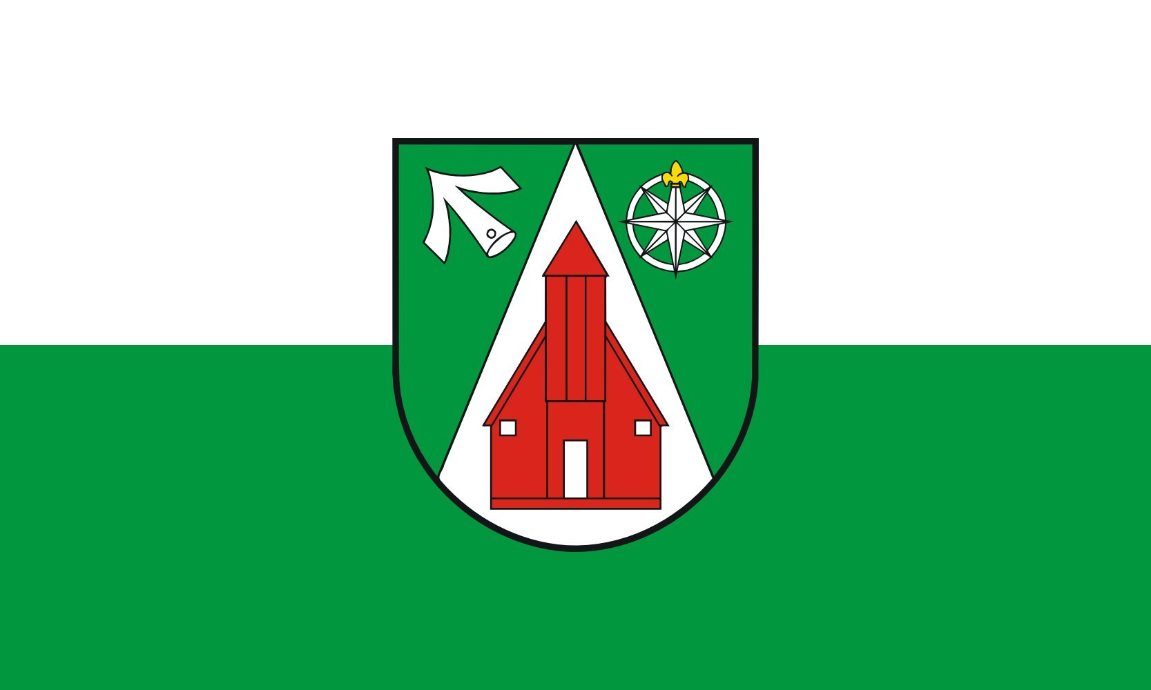 Drapeau paysage Gallin 90x150cm de 1.35m² grand format pour mât