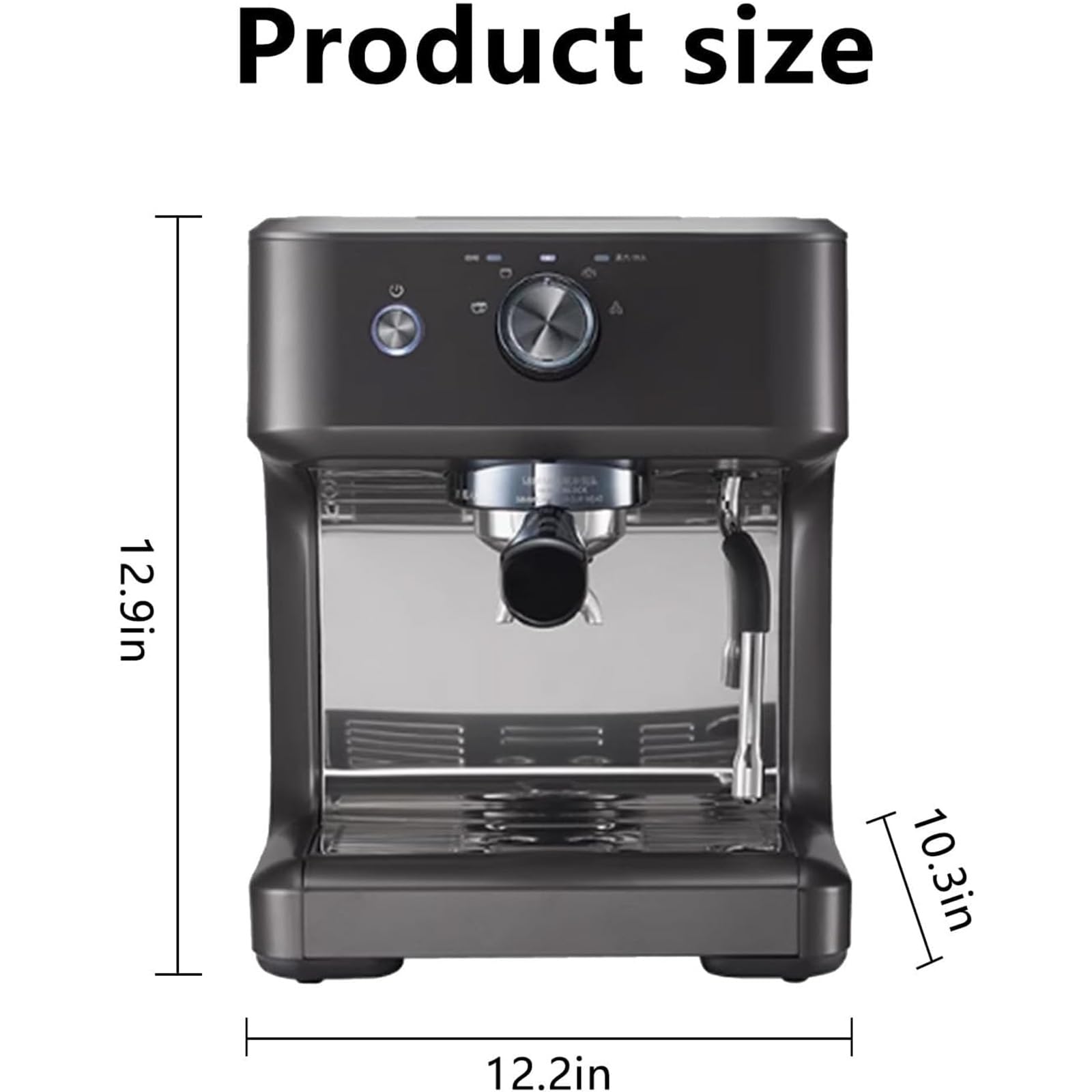 Mousseur À Lait À Vapeur Commercial De 2,2 L avec Buse À Vapeur De Mousseur À Lait, Mousseur À Eau Bouillante À Vapeur Entièrement Automatique