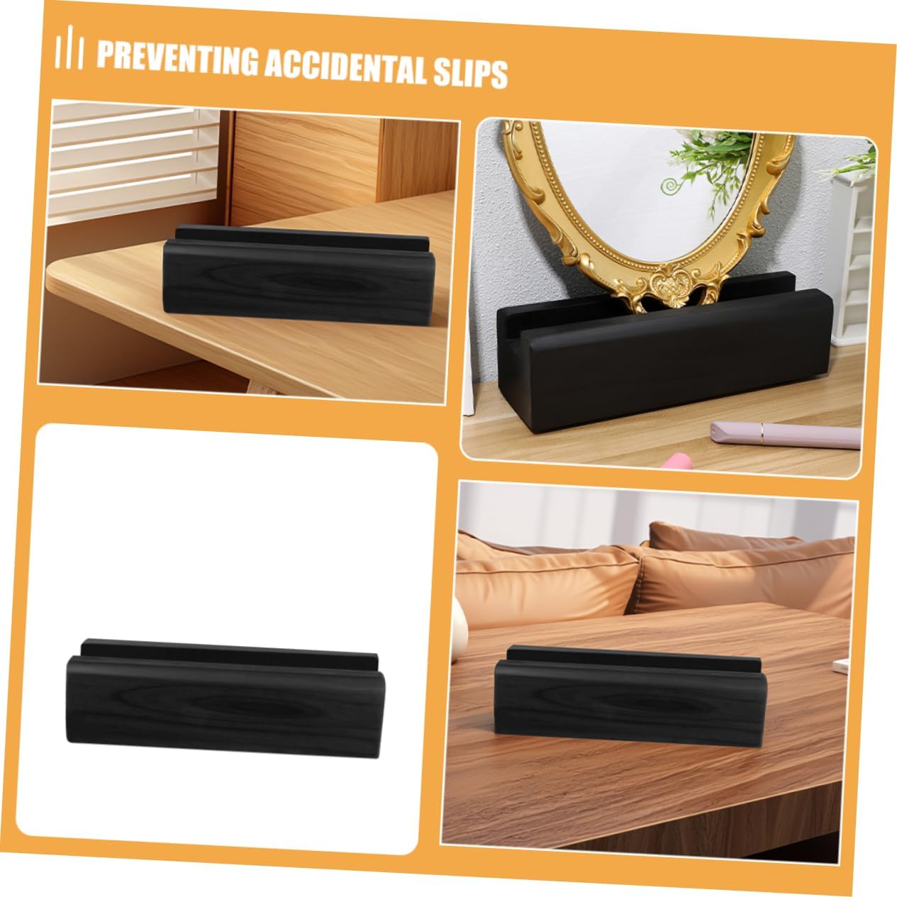 STOBAZA Wooden Floor Mirror Stand -skid Base Minimalist Design for Bathroom and Bedroom Multifunctional Support Pedestal Holder for Decorative Items