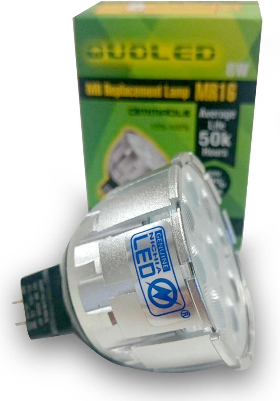 quoled – MR16 8 W Dimmable Light Fria (5000 K) LED Nichia [Energy Class A+]