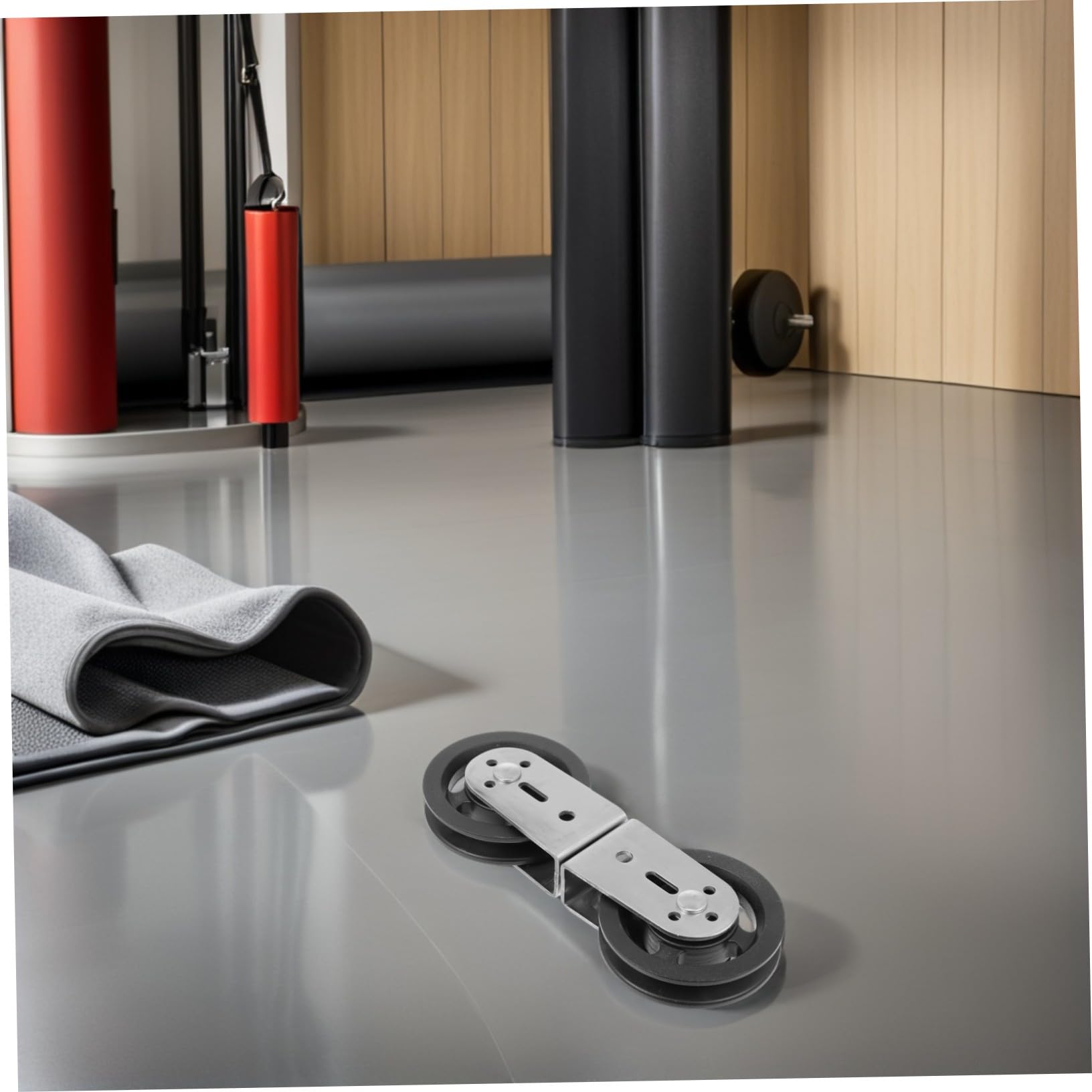 Sosoport 2 Piezas Polea Doble Giratoria de Plástico Resistente para Equipos de Gimnasio Rodamiento Silencioso Compatible con Sistemas de Poleas para Entrenamiento de Fuerza Casa