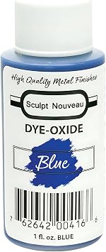 Aves Sculpt Nouveau Blue Liquid Dye-Oxide - 1oz Bottle for Metals