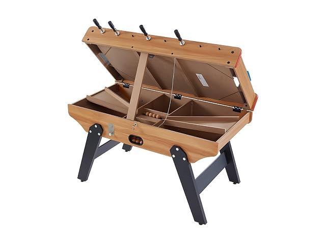 Foto 4 de 8 de Vente-unique - FutbolÌn con Monedero Henry de MDF - Ancho 153 x Prof. 77.6 x Alt. 96 cm - Color Natural Claro