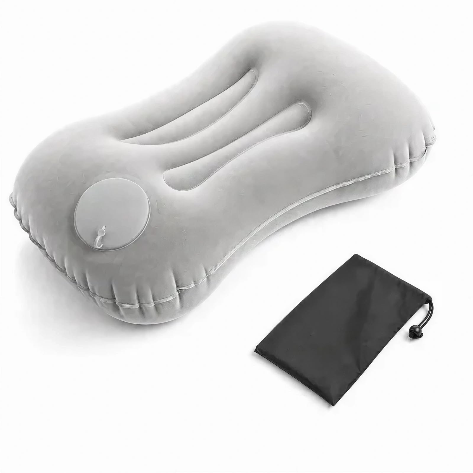 Boyfield Inflatable Camping Pillow, Compressible Travel Pillow for Airplane,Car, Ergonomic Neck, Lumbar Support Blow Up Pillow for Backpacking, Hiking Essentials & Sleeping Bag