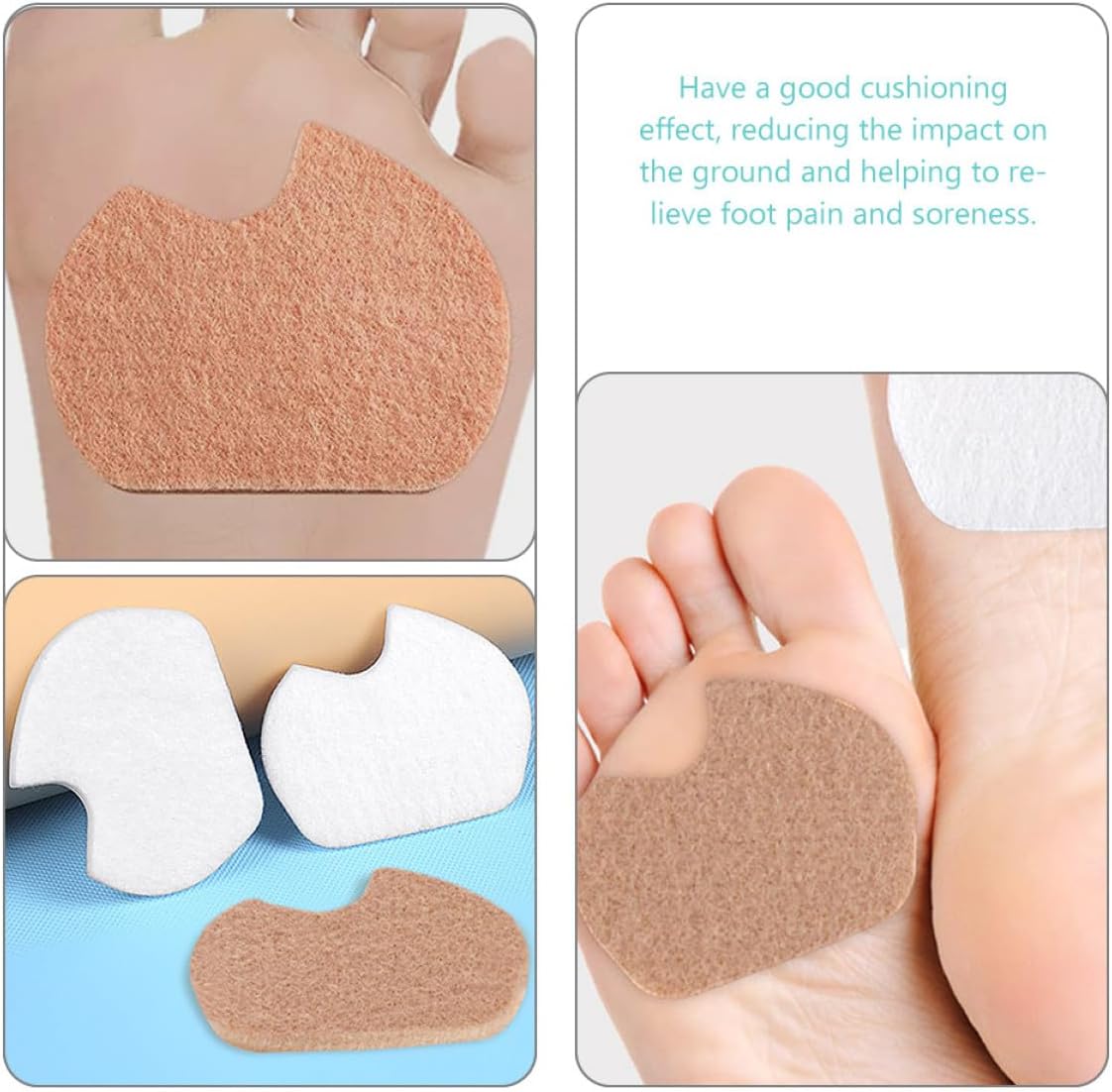 Forefoot Pads High Heels Insert 6 Pairs Reusable Metatarsal Cushions Ball of Foot Relief Foot Cushions for Women Dancers Shoes Supplies