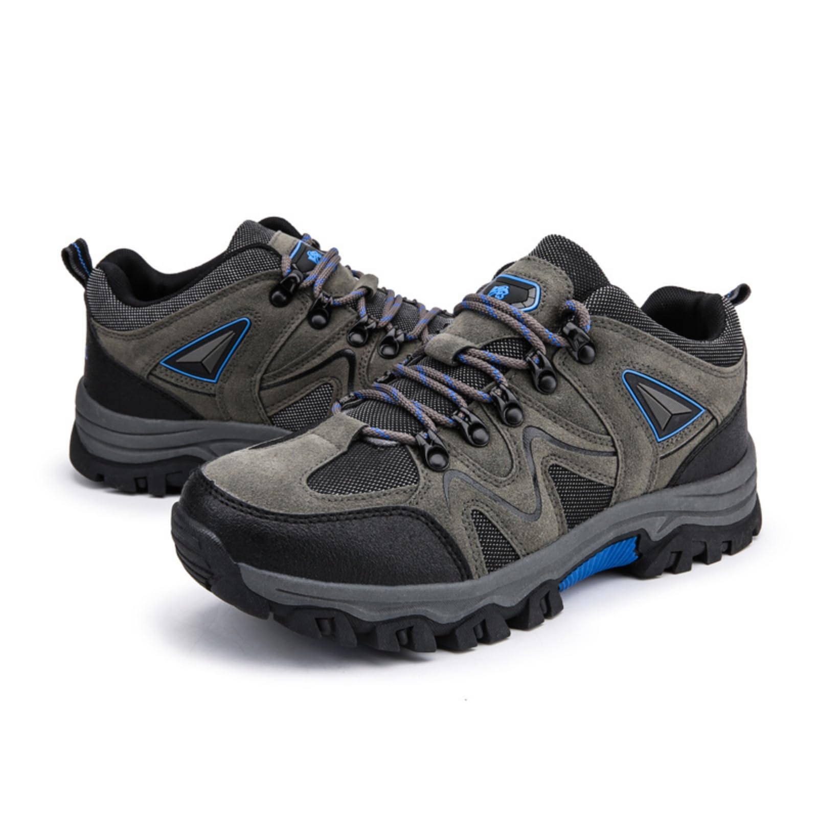 Męskie buty trekkingowe wodoodporne niskie do chodzenia po szlaku | Antypoślizgowa gumowa podeszwa, oddychająca, sznurowane buty trekkingowe, na kemping i na świeżym powietrzu