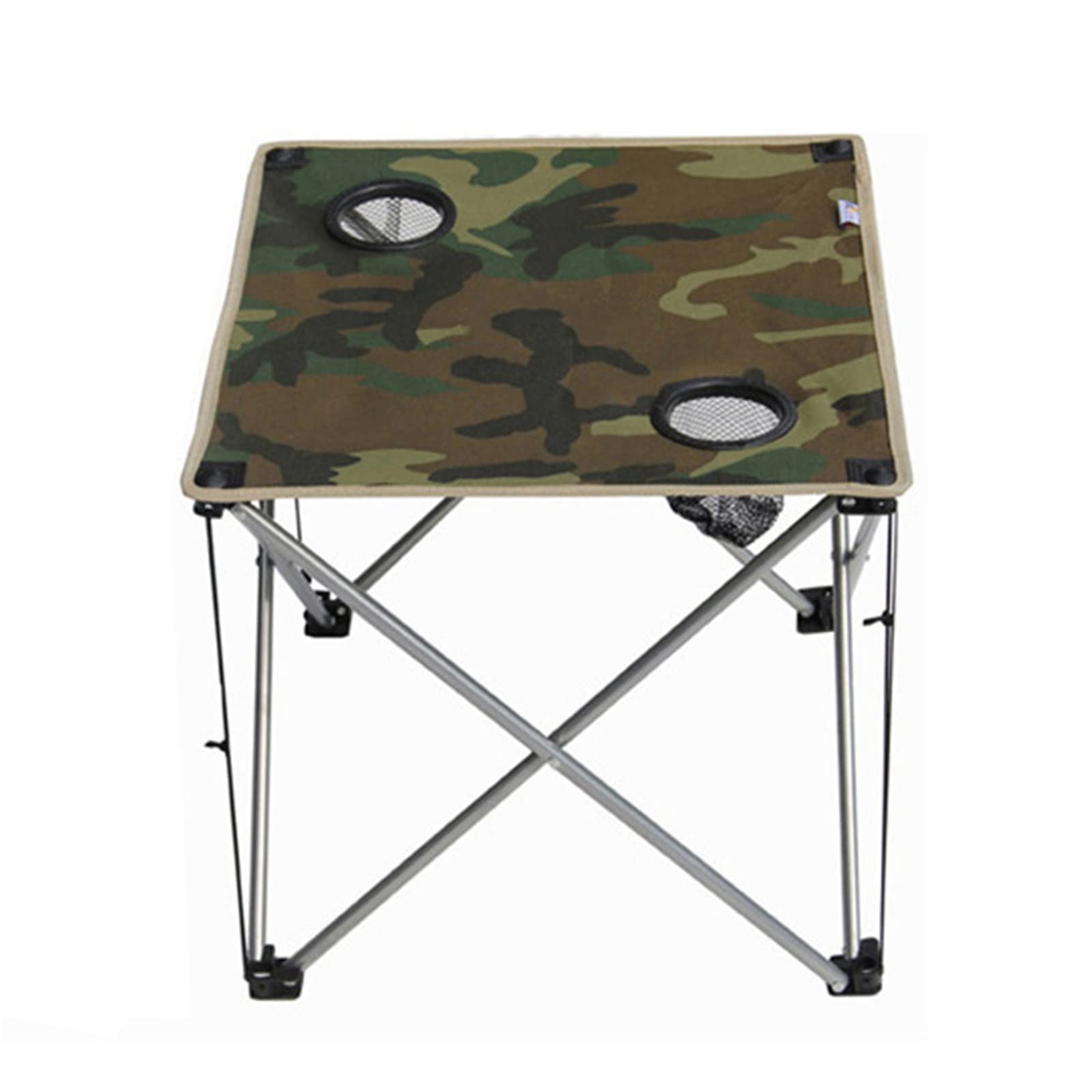 Table Pliante Table De Camping Portable Avec Porte-gobelet Table De Pique-Nique Pliante Camouflage Léger Avec Sac Pour Banc De Pêche En Plein Air Randonnée Jardin Cuisine Table De Camping Pliante Po